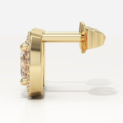 1.62 TCW Oval & Round Lab-Grown Diamond Stud Earrings