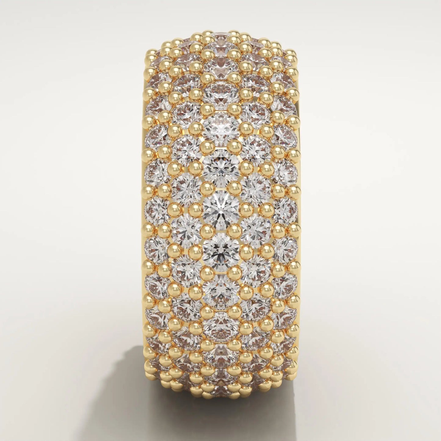 5.5 TCW Round Lab-Grown Diamond Multi Stone Wedding Band For Men