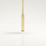 0.202 TCW Round Lab-Grown Diamond M Initial Necklace