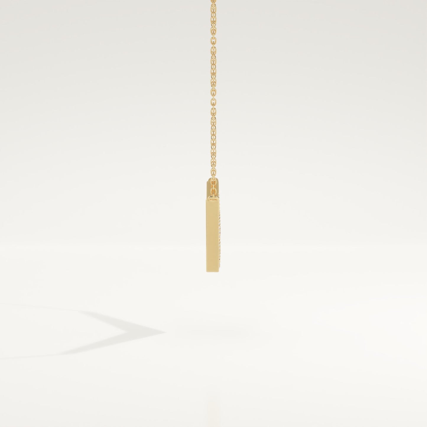 0.272 TCW Round Lab-Grown Diamond V Elongated Shaped Necklace