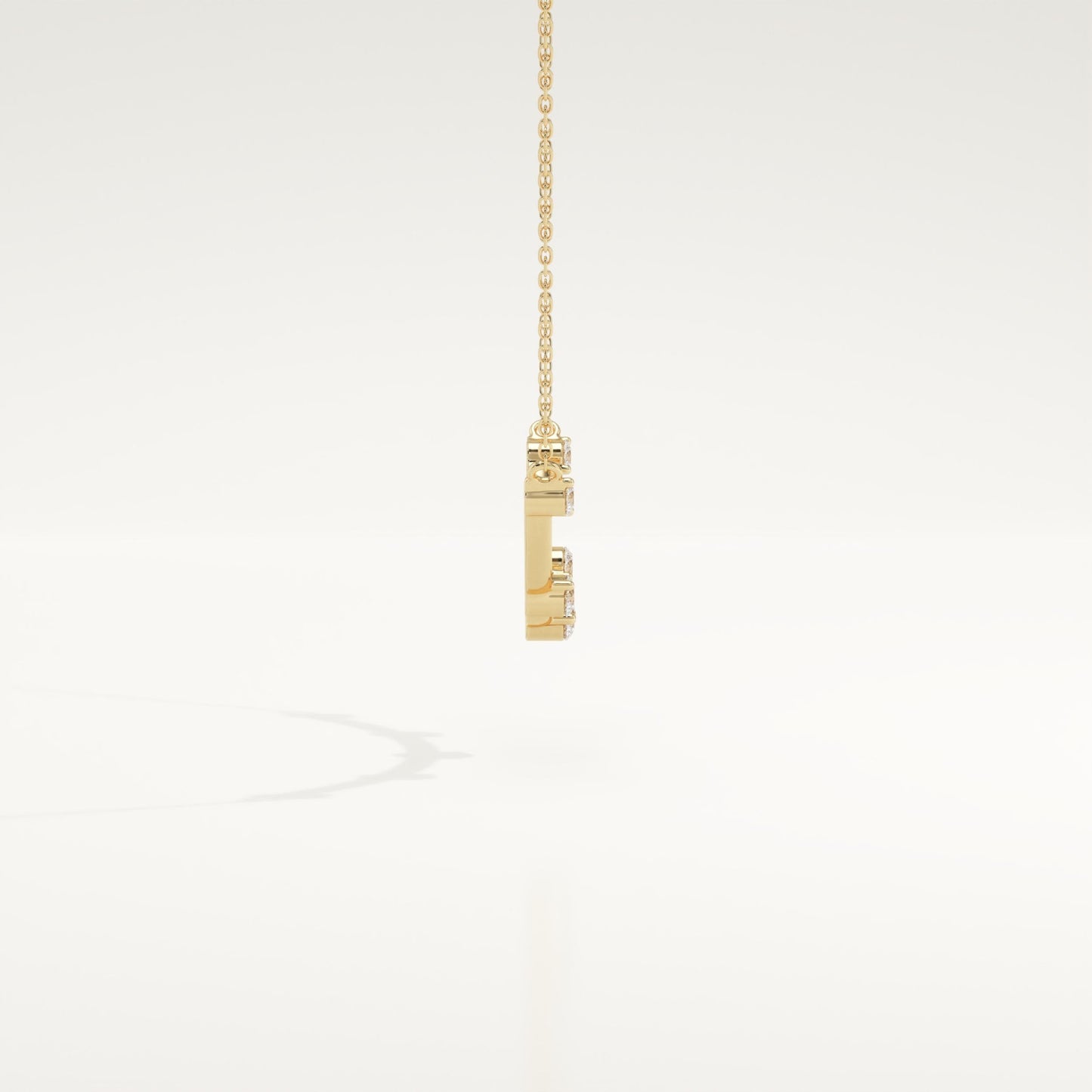 0.31 TCW Round Lab-Grown Diamond Smile Charm Necklace