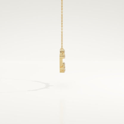 0.31 TCW Round Lab-Grown Diamond Smile Charm Necklace