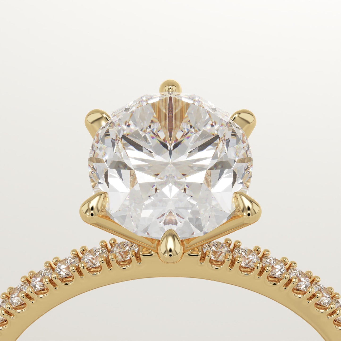 Oval Cut Pave Lab-Grown Diamond Engagement Ring