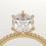 2.0 CT Oval Cut Pave Lab-Grown Diamond Engagement Ring