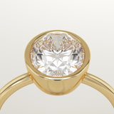 1.25 CT Oval Cut Bezel Lab-Grown Diamond Engagement Ring