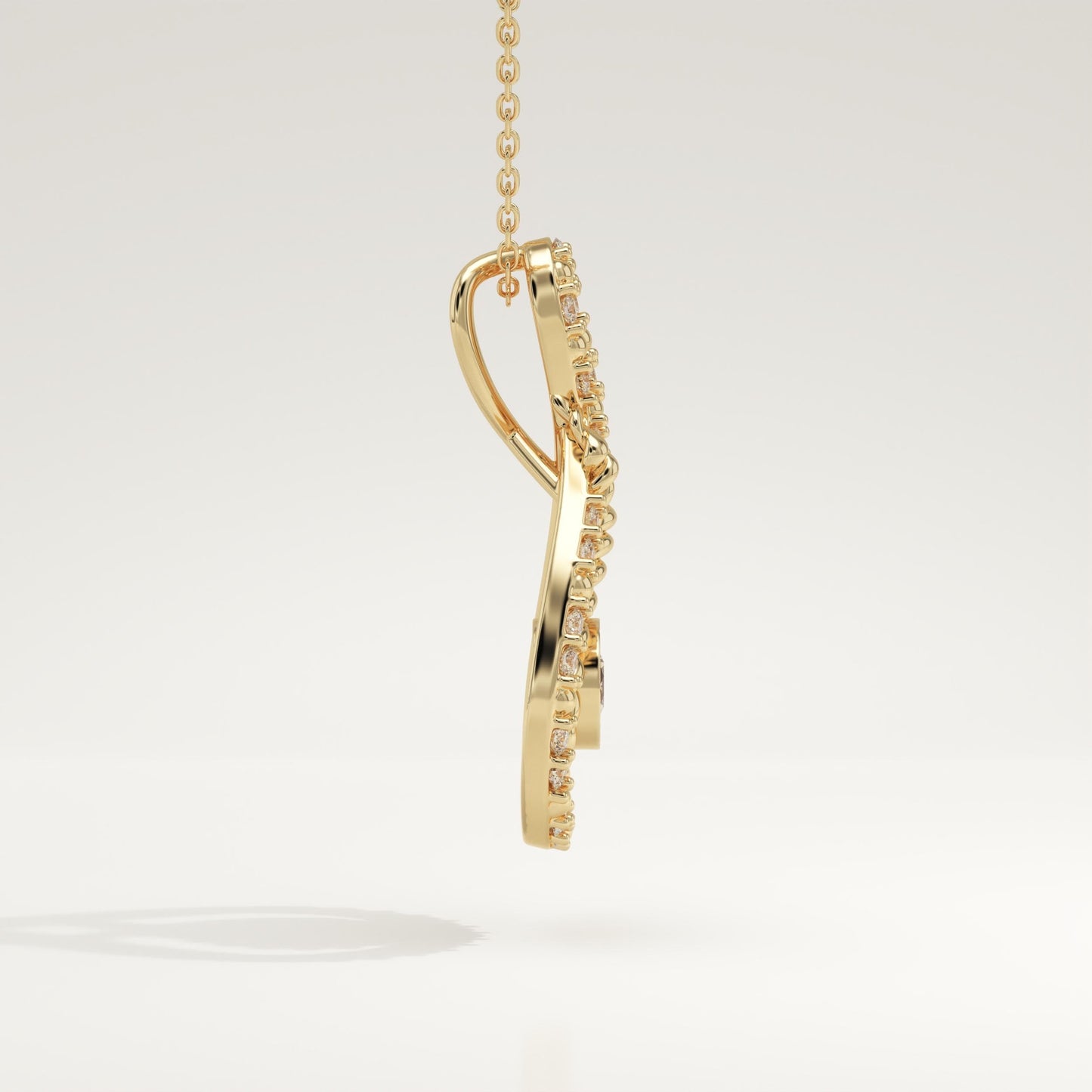 0.11 TCW Round Lab-Grown Diamond Multi Stone Necklace