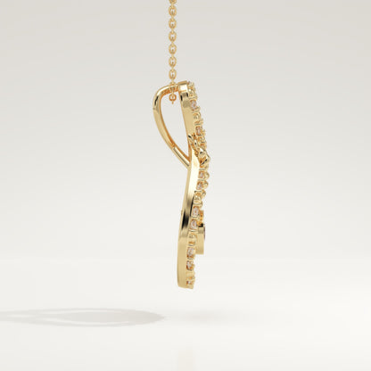 0.11 TCW Round Lab-Grown Diamond Multi Stone Necklace