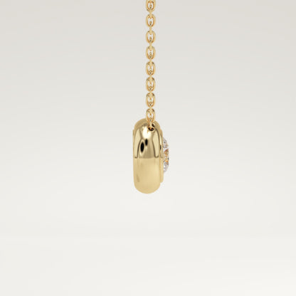 0.28 CT Round Lab-Grown Diamond Solitaire Bezel Necklace