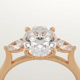 2.0 CT Oval Cut Three Stone Lab-Grown Diamond Engagement Ring