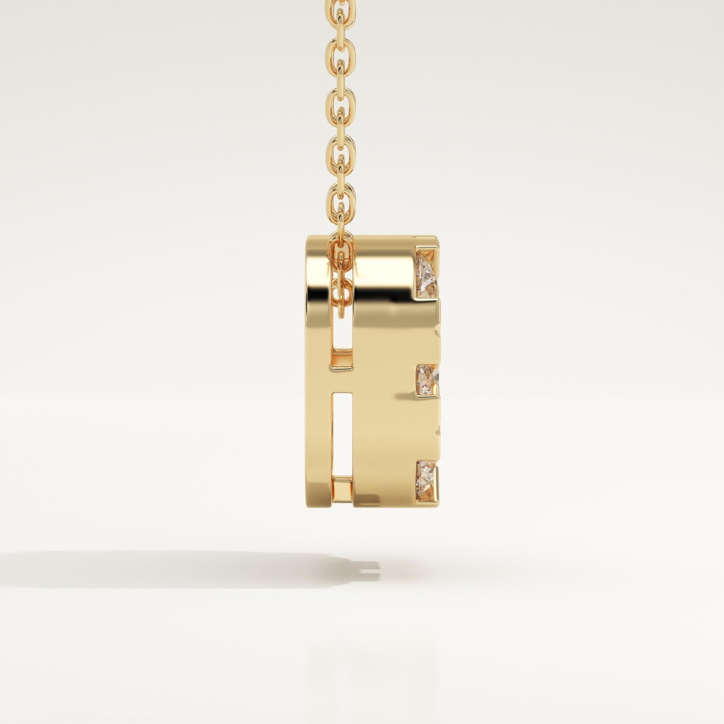 1.16 TCW Round Lab-Grown Diamond Cushion Charm Necklace