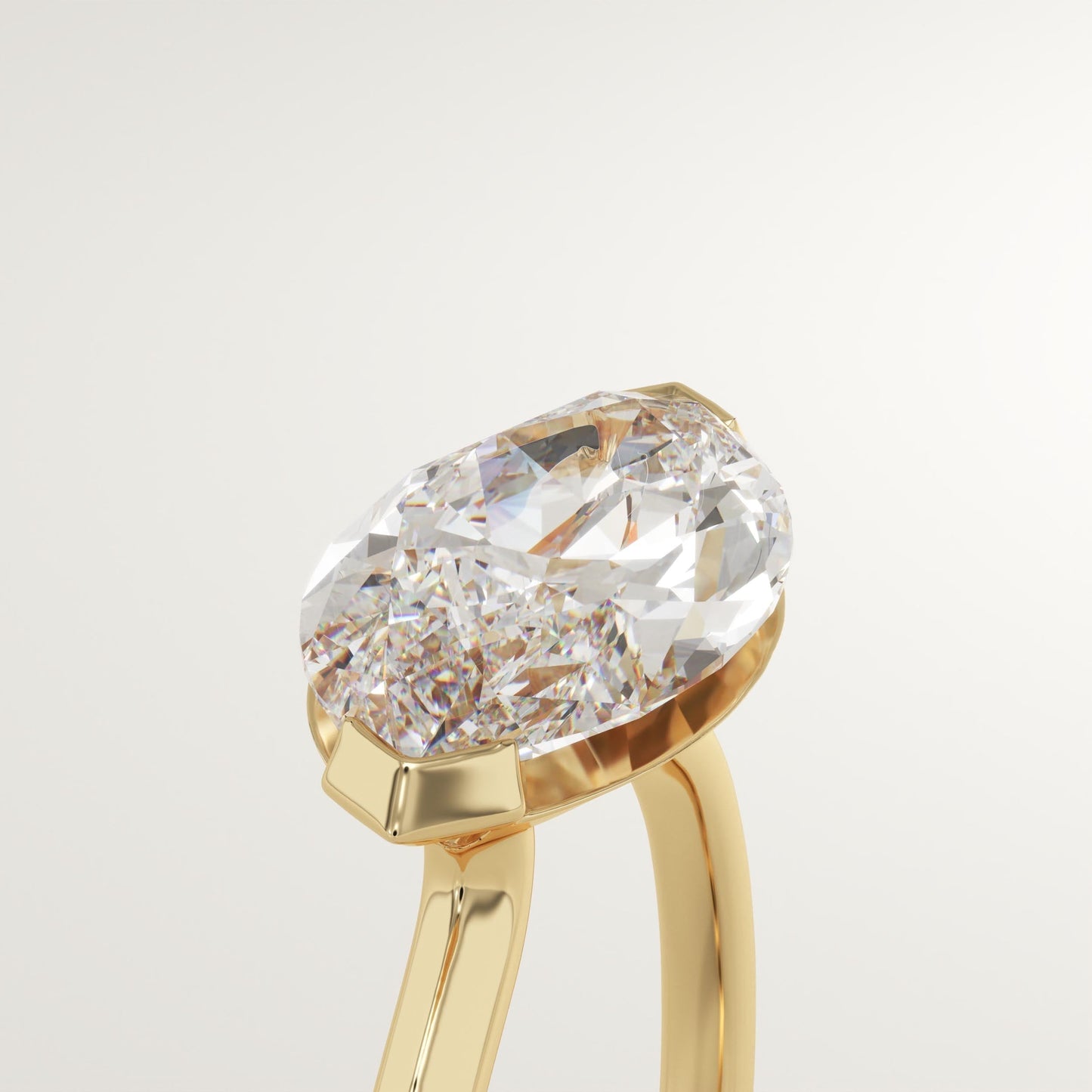 1.75 CT East West Marquise Cut Solitaire Moissanite Engagement Ring