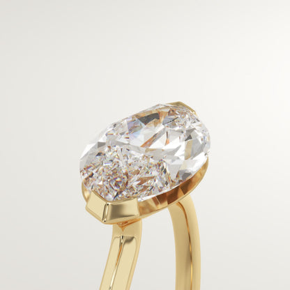 1.75 CT East West Marquise Cut Solitaire Moissanite Engagement Ring