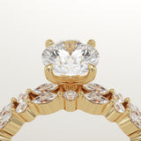 1.29 CT Round Cut Pave Lab-Grown Diamond Bridal Set