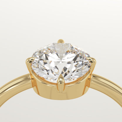 Round Cut Solitaire Lab-Grown Diamond Engagement Ring