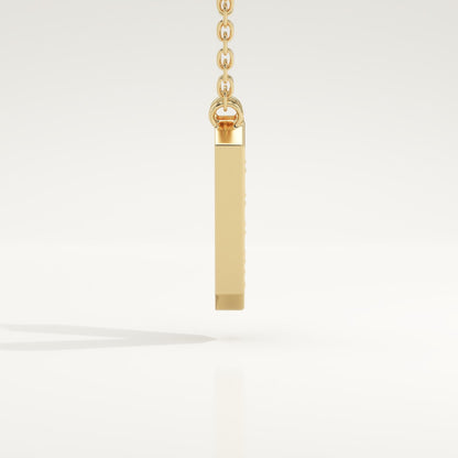 0.178 TCW Round Lab-Grown Diamond V Initial Necklace