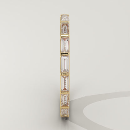 1.61 TCW Baguette Lab-Grown Diamond Full Eternity Wedding Band