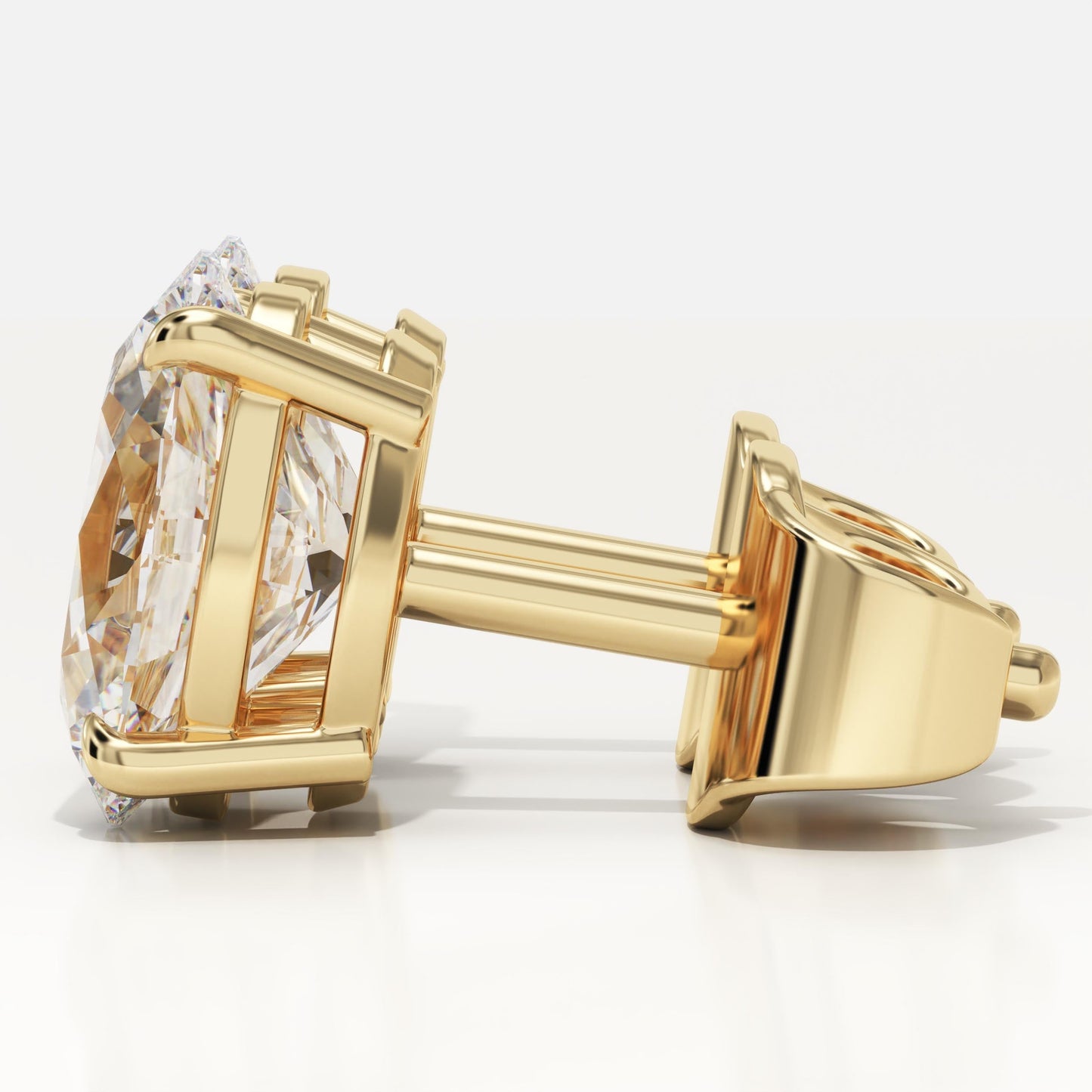 1 TCW Oval Lab-Grown Diamond Stud Earrings