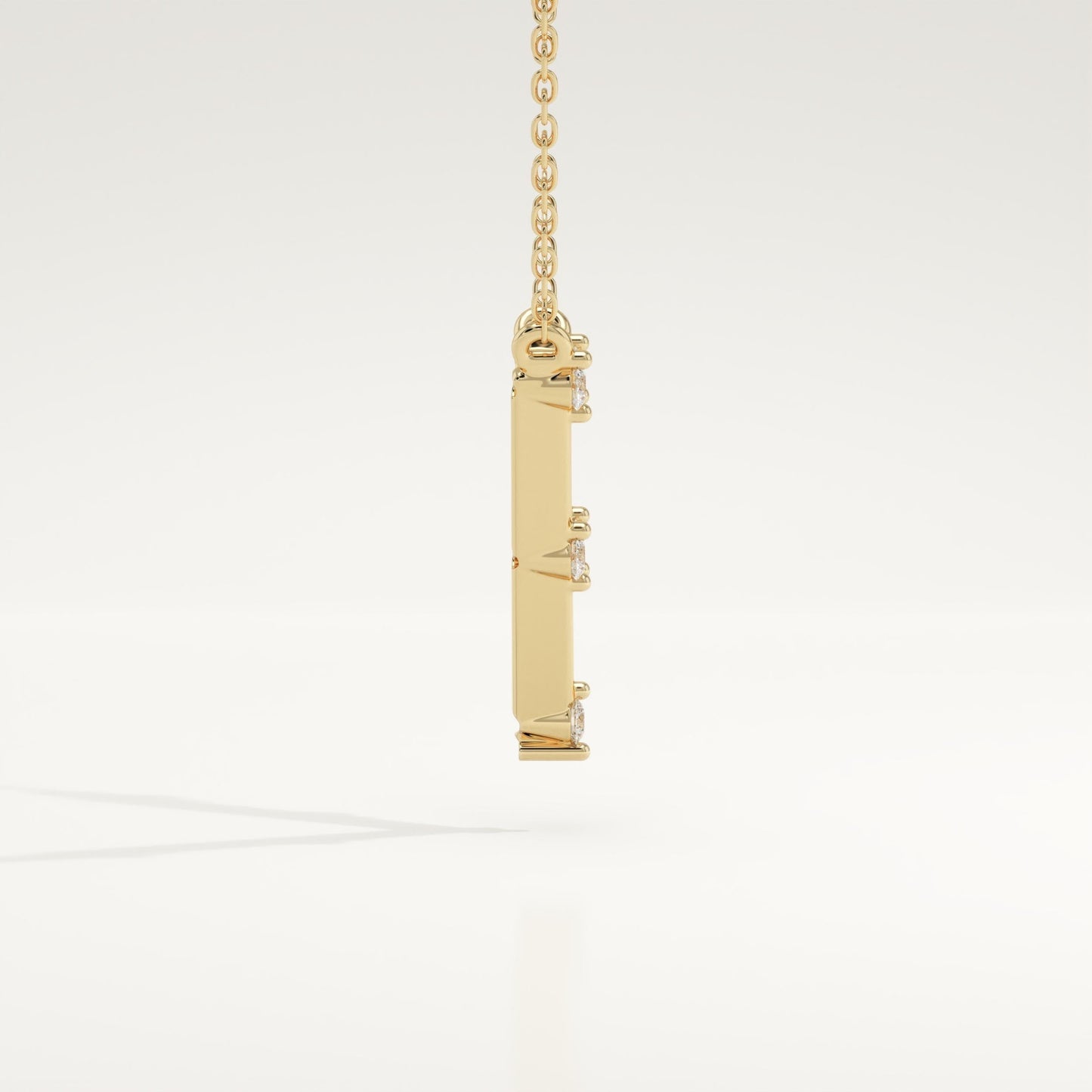 0.08 TCW Round Lab-Grown Diamond V Shaped Necklace