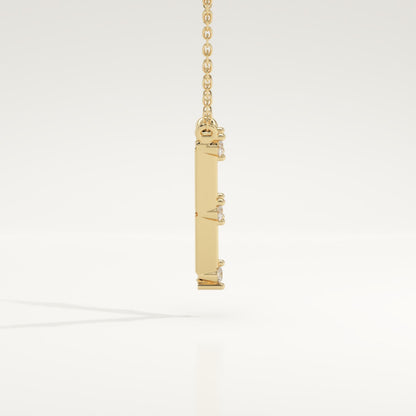0.08 TCW Round Lab-Grown Diamond V Shaped Necklace