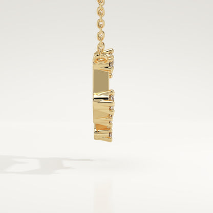 0.18 TCW Round Lab-Grown Diamond Gemini Constellation Necklace