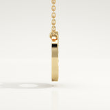 0.22 TCW Round Lab-Grown Diamond O Initial Necklace