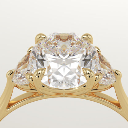 1.75 CT Oval Cut Three Stone Moissanite Engagement Ring