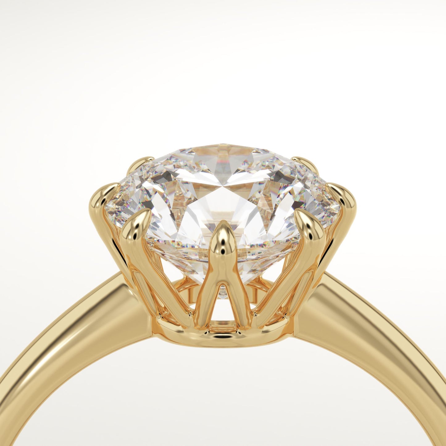 2 CT Round Cut Solitaire Moissanite Engagement Ring