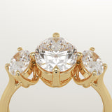 2.0 CT Oval Cut Three Stone Lab-Grown Diamond Engagement Ring