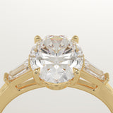 2.0 CT Oval Cut Three Stone Lab-Grown Diamond Engagement Ring