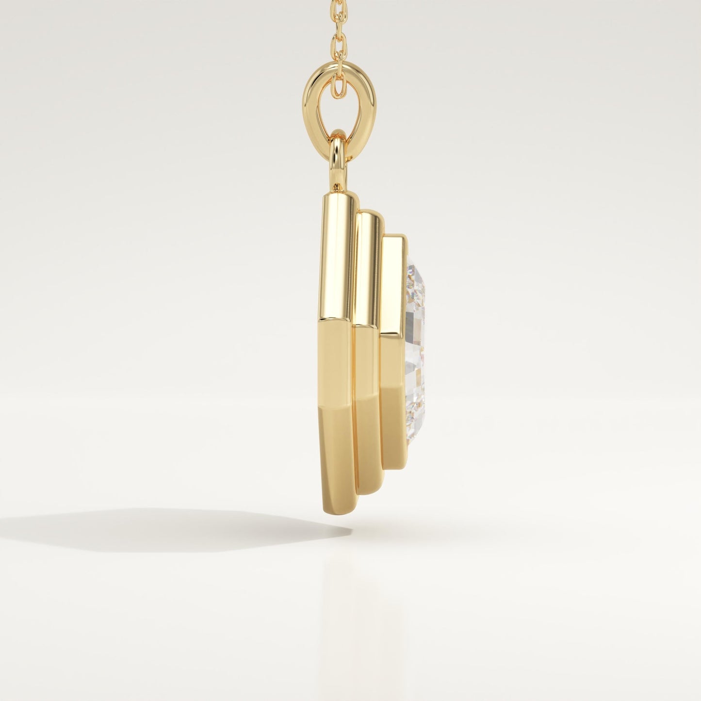 2 CT Asscher Lab-Grown Diamond Solitaire & Bezel Necklace