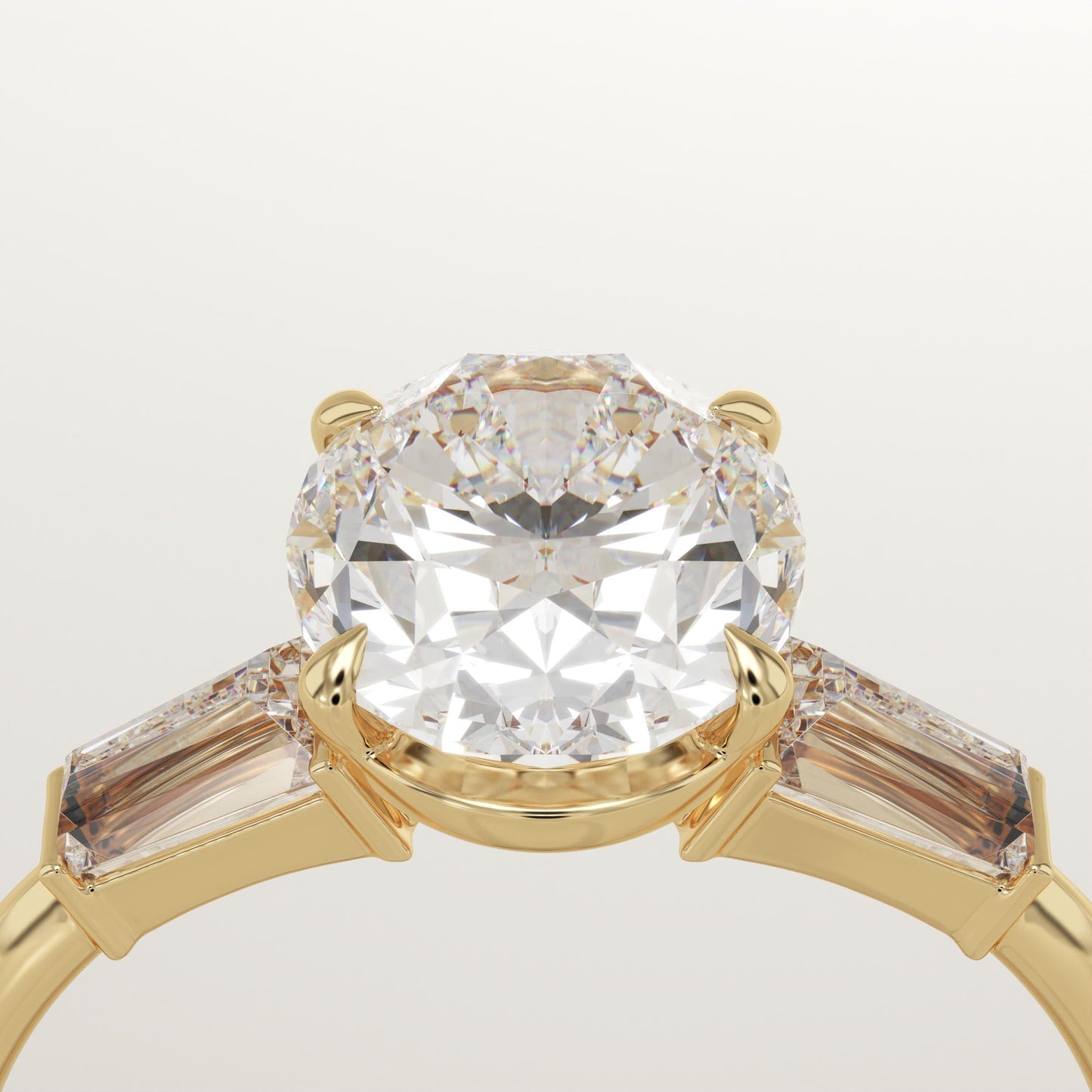 1.75 CT Oval Cut Three Stone Moissanite Engagement Ring
