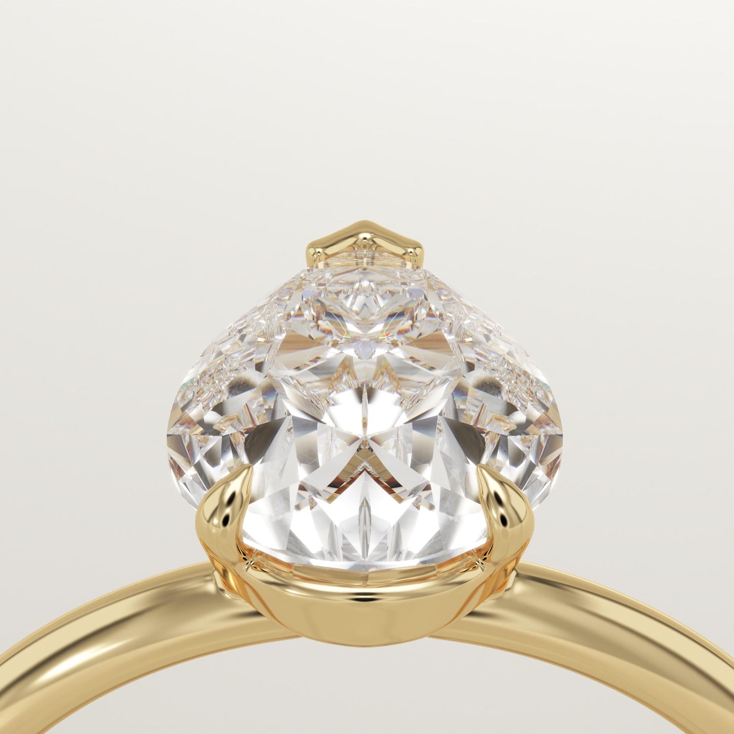 Pear Cut Solitaire Lab-Grown Diamond Engagement Ring