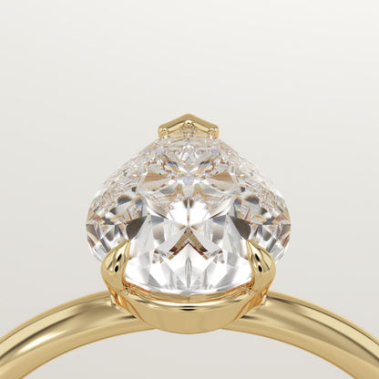 Pear Cut Solitaire Lab-Grown Diamond Engagement Ring