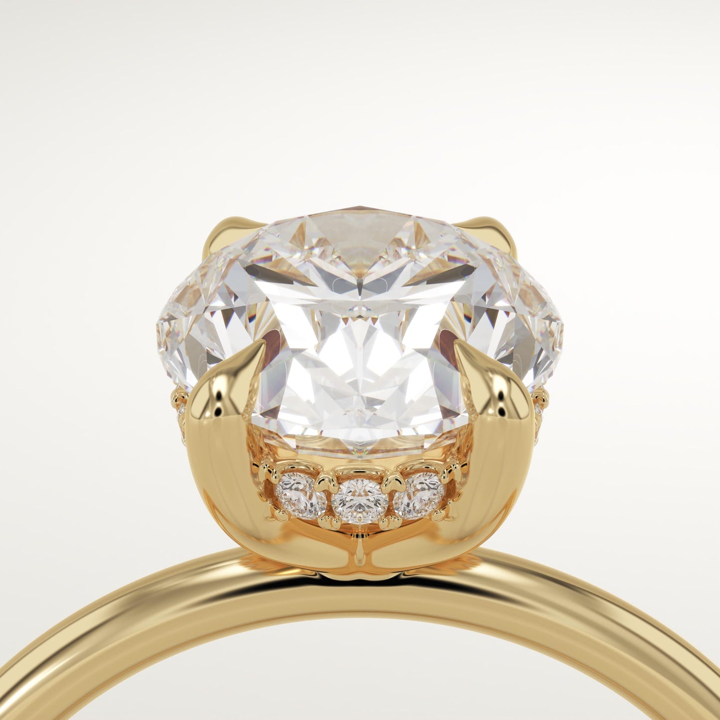 Oval Cut Hidden Halo Lab-Grown Diamond Engagement Ring