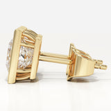 1 TCW Princess Bezel Lab-Grown Diamond Stud Earrings