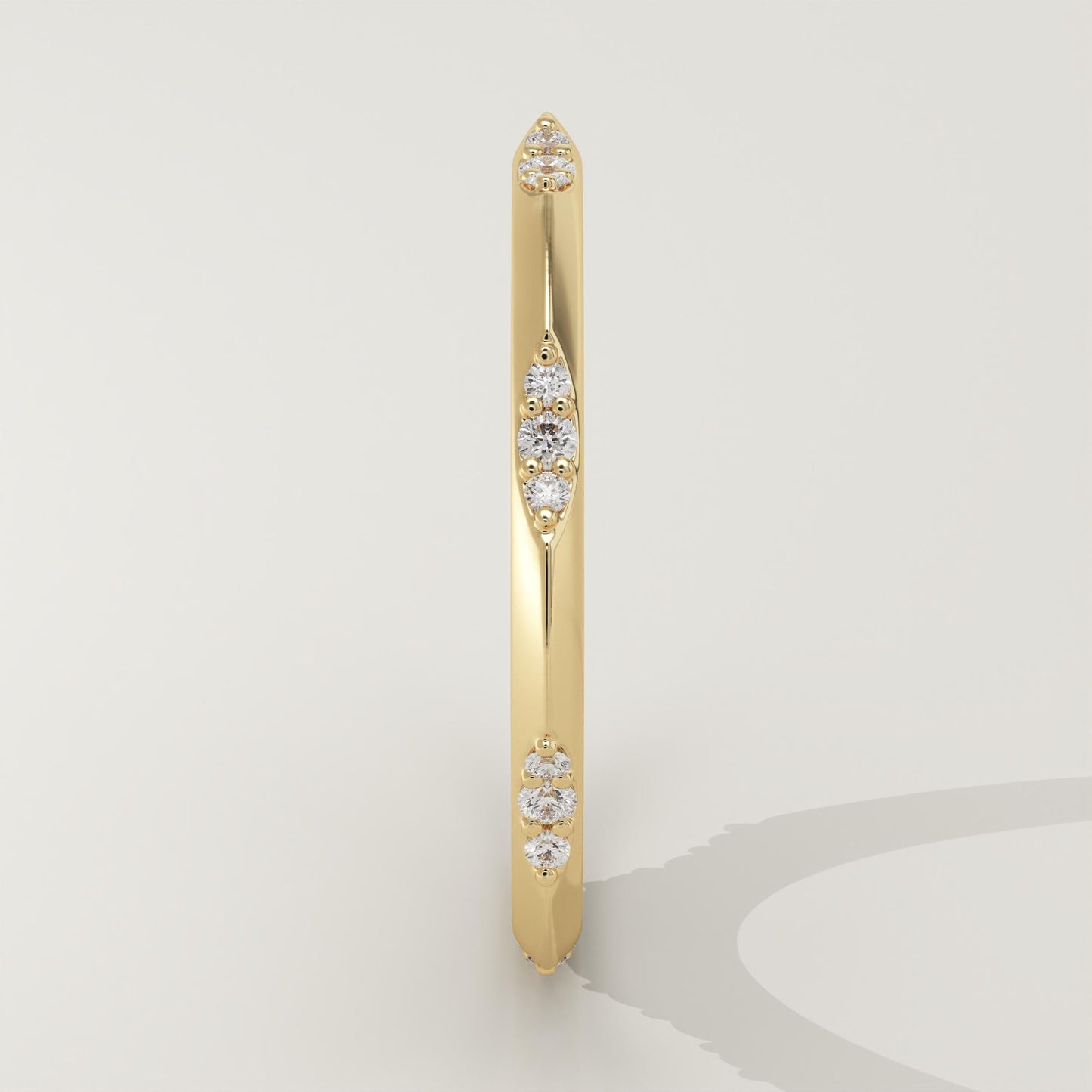 0.09 TCW Round Lab-Grown Diamond Flush Setting Wedding Band