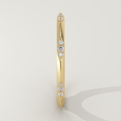 0.09 TCW Round Lab-Grown Diamond Flush Setting Wedding Band