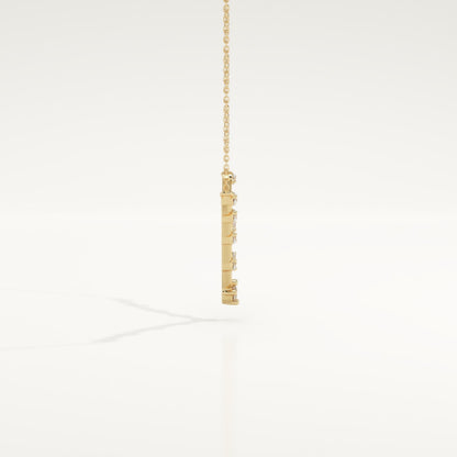 0.33 TCW Round Lab-Grown Diamond V Shaped Charm Necklace
