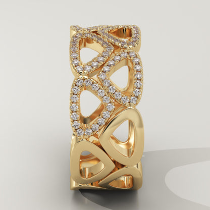 0.32 TCW Round Lab-Grown Diamond Multi Stone Wedding Band