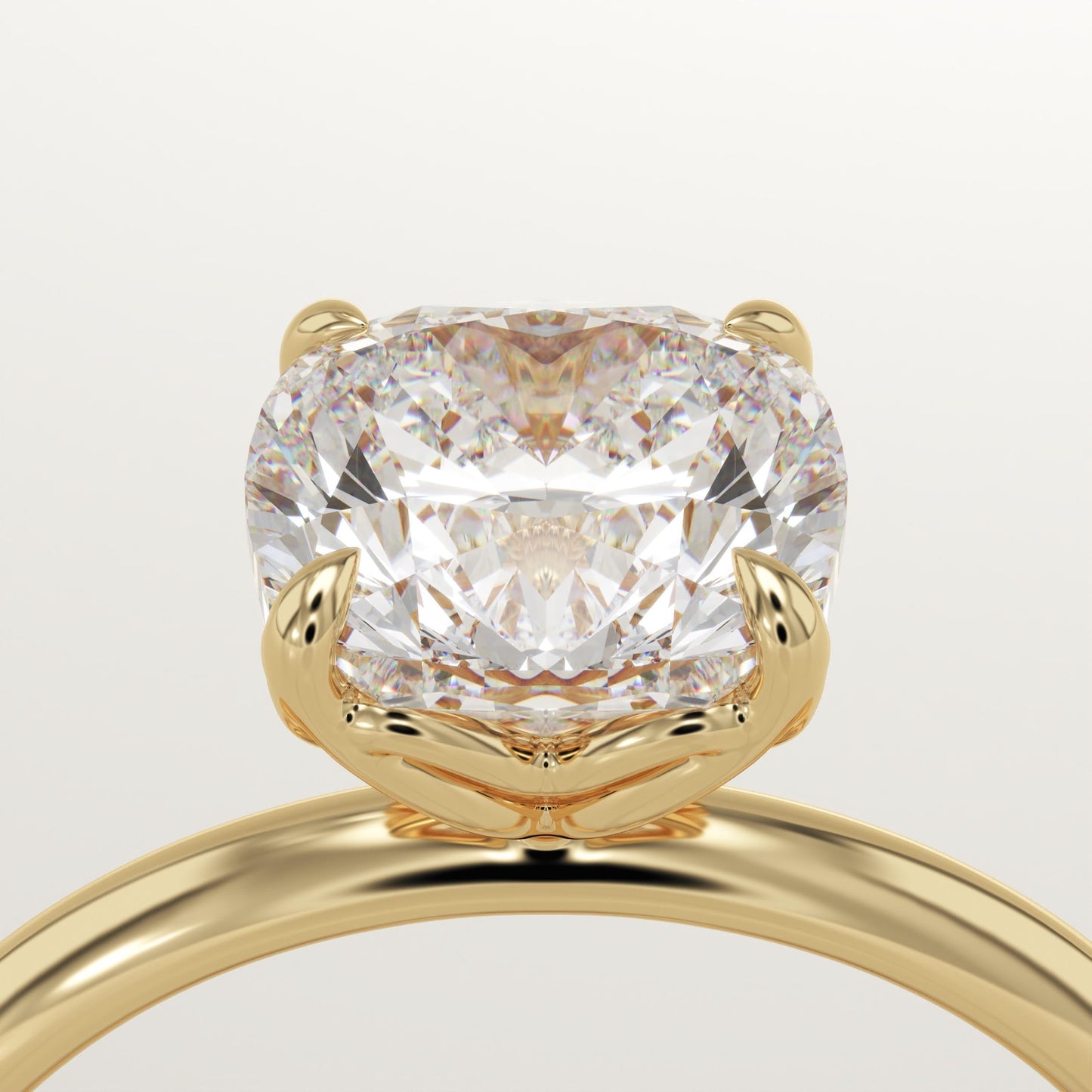 Cushion Cut Solitaire Lab-Grown Diamond Engagement Ring