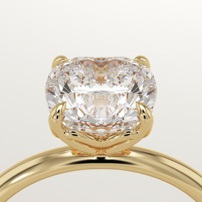 Cushion Cut Solitaire Lab-Grown Diamond Engagement Ring