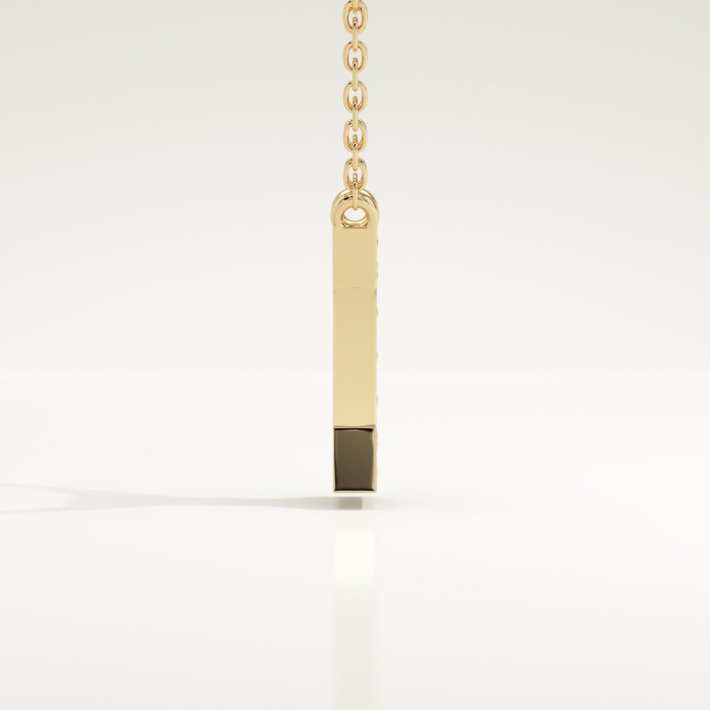 0.083 TCW Round Lab-Grown Diamond I Initial Necklace