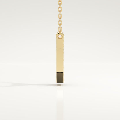 0.083 TCW Round Lab-Grown Diamond I Initial Necklace