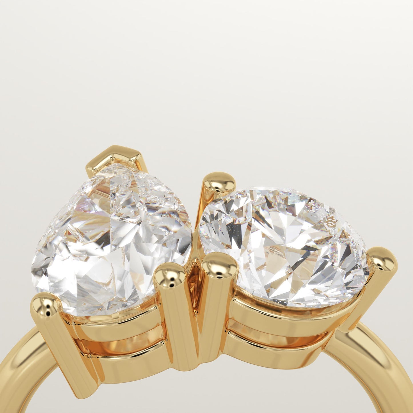 3.5 TCW Pear & Round Cut Toi Et Moi Lab-Grown Diamond Engagement Ring