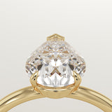 2.0 CT Pear Cut Solitaire Lab-Grown Diamond Engagement Ring