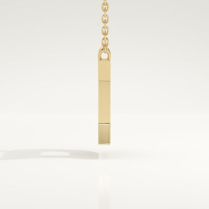 0.243 TCW Round Lab-Grown Diamond D Initial Necklace