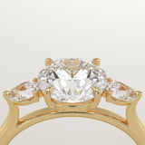 1.5 CT Round Cut Three Stone Lab-Grown Diamond Engagement Ring
