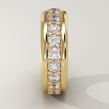 2.13 TCW Round Lab-Grown Diamond Full Eternity Wedding Band