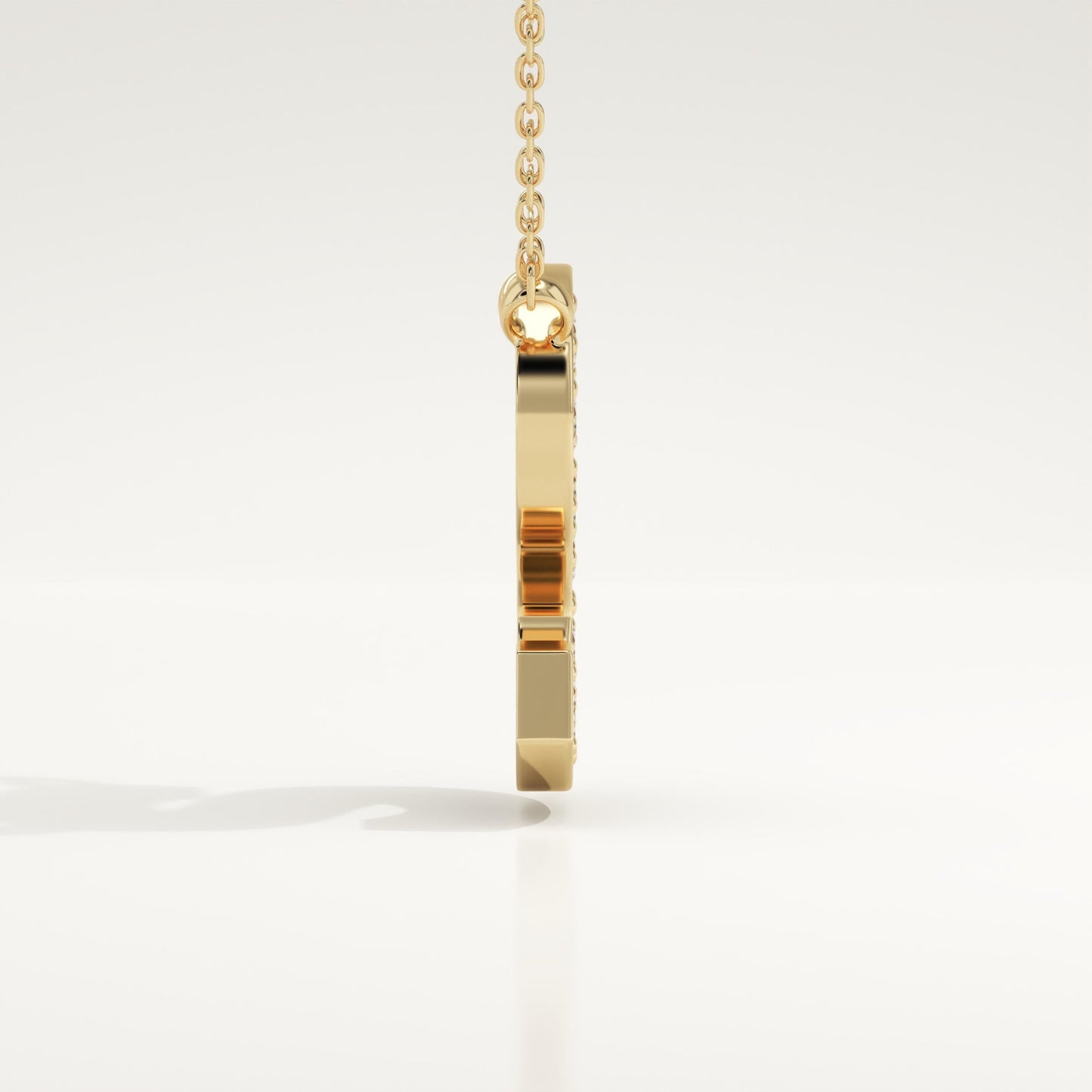 0.77 TCW Round Lab-Grown Diamond S Initial Necklace