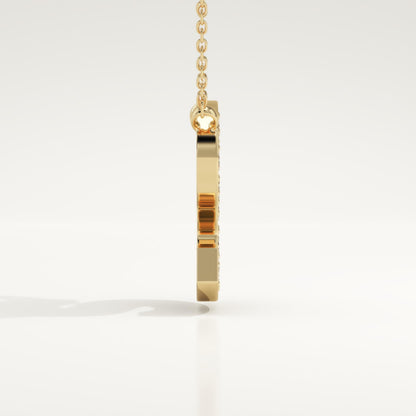 0.77 TCW Round Lab-Grown Diamond S Initial Necklace